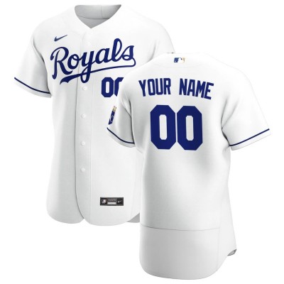 Kansas City Royals Custom Men's Nike White Home 2020 Authentic Player MLB Jersey